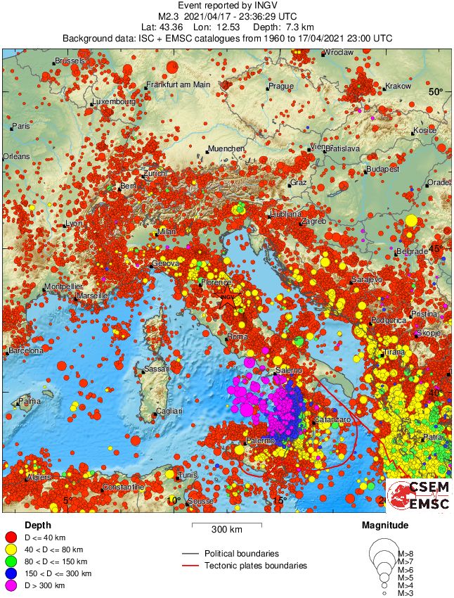 wide historical seismicity