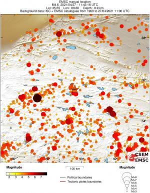 regional magnitude historical seismicity