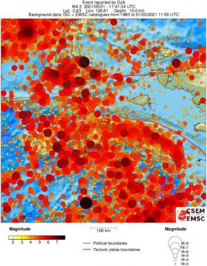 regional magnitude historical seismicity