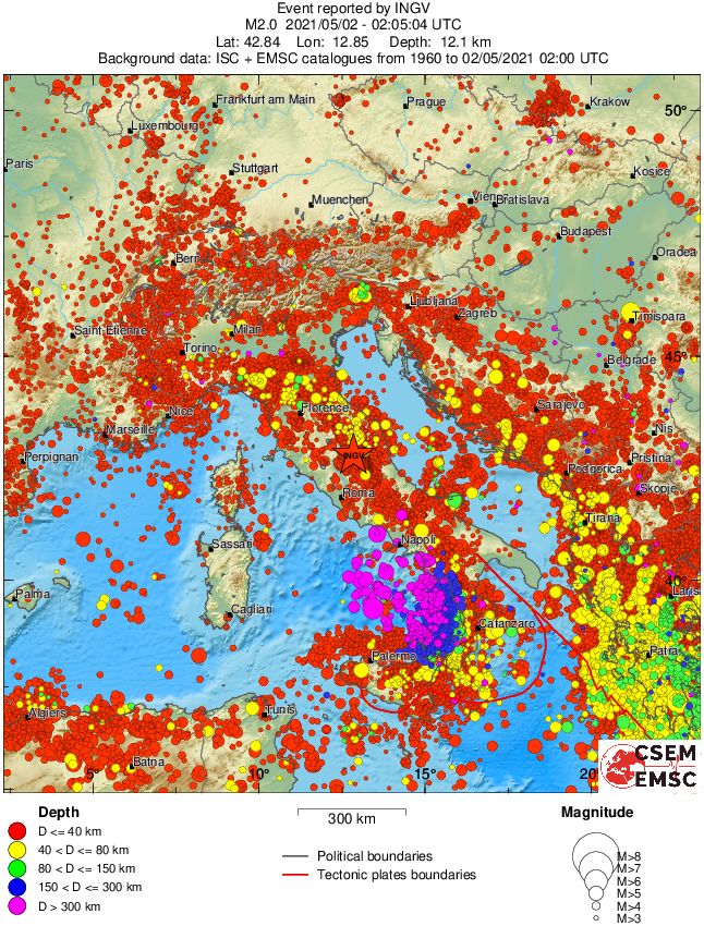 wide historical seismicity