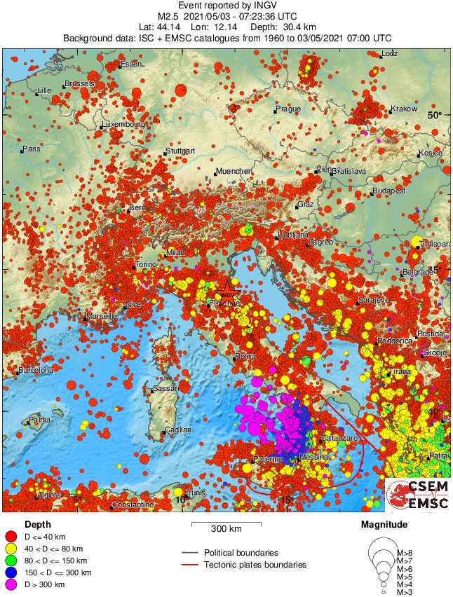 wide historical seismicity
