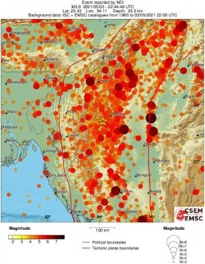 regional magnitude historical seismicity