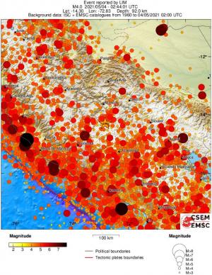 regional magnitude historical seismicity
