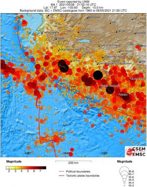 regional magnitude historical seismicity