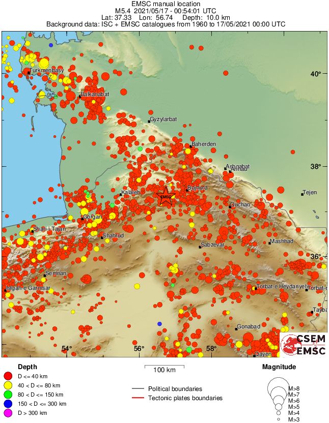 regional historical seismicity