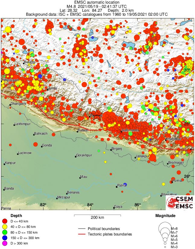 regional historical seismicity
