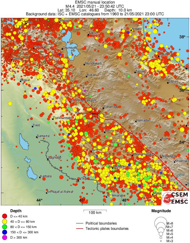 regional historical seismicity