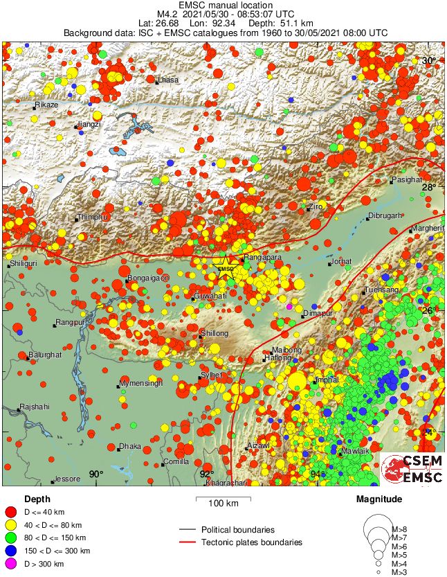 regional historical seismicity